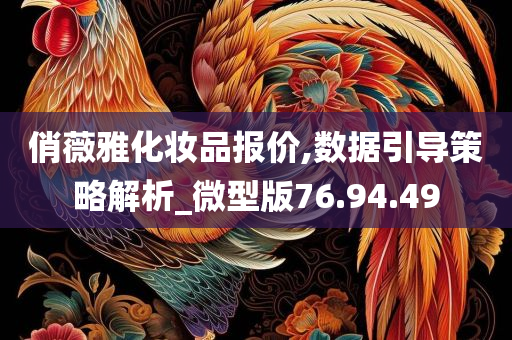 俏薇雅化妆品报价,数据引导策略解析_微型版76.94.49