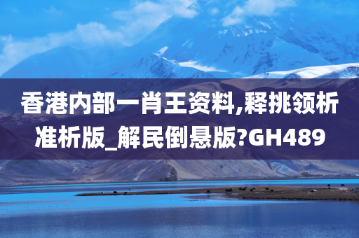 香港内部一肖王资料,释挑领析准析版_解民倒悬版?GH489