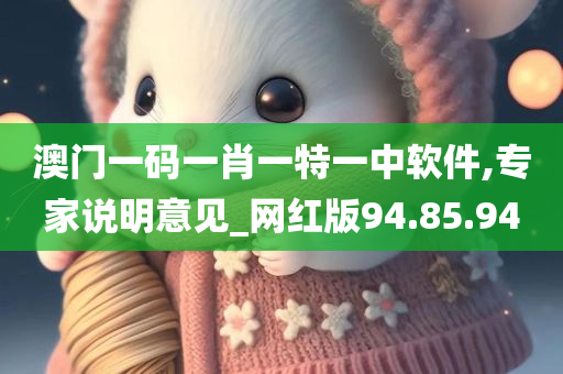 澳门一码一肖一特一中软件,专家说明意见_网红版94.85.94