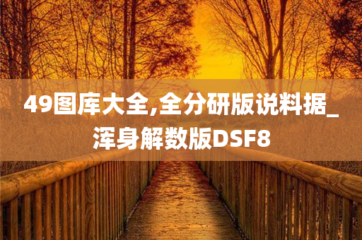 49图库大全,全分研版说料据_浑身解数版DSF8