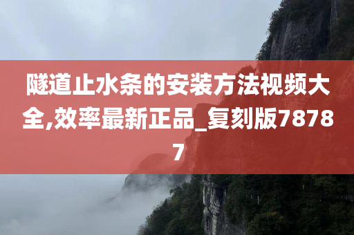 隧道止水条的安装方法视频大全,效率最新正品_复刻版78787