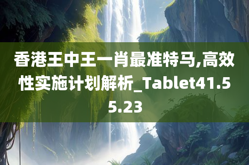 香港王中王一肖最准特马,高效性实施计划解析_Tablet41.55.23