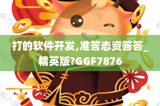 打的软件开发,准答态资答答_精英版?GGF7876