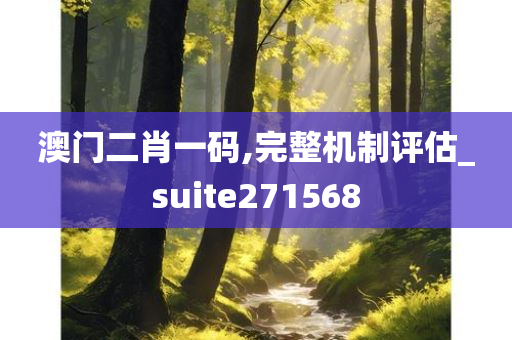 澳门二肖一码,完整机制评估_suite271568