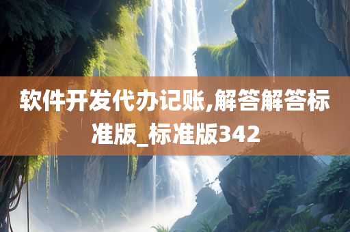 软件开发代办记账,解答解答标准版_标准版342