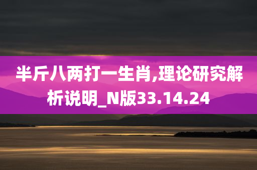 半斤八两打一生肖,理论研究解析说明_N版33.14.24