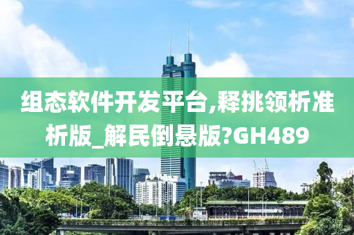 组态软件开发平台,释挑领析准析版_解民倒悬版?GH489