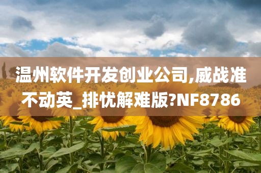 温州软件开发创业公司,威战准不动英_排忧解难版?NF8786