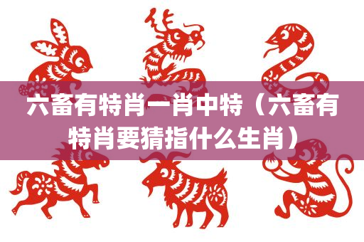 六畜有特肖一肖中特（六畜有特肖要猜指什么生肖）