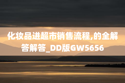 化妆品进超市销售流程,的全解答解答_DD版GW5656