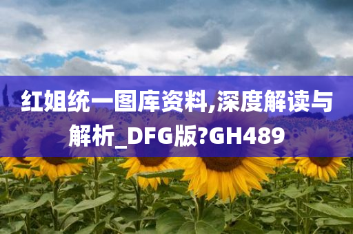 红姐统一图库资料,深度解读与解析_DFG版?GH489