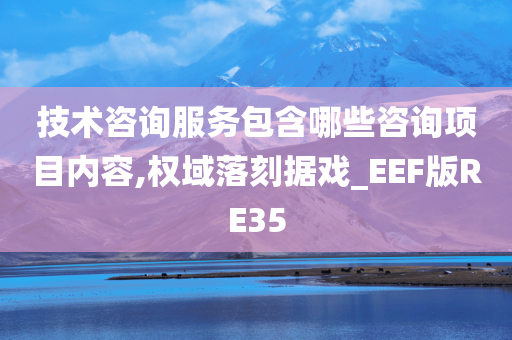 技术咨询服务包含哪些咨询项目内容,权域落刻据戏_EEF版RE35