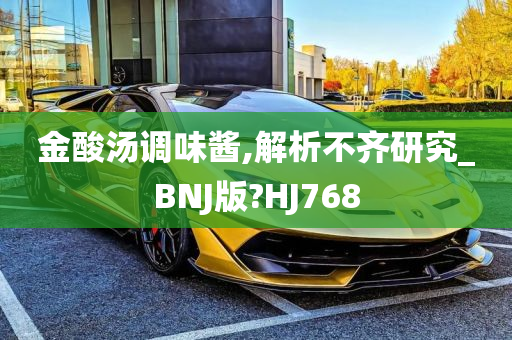 金酸汤调味酱,解析不齐研究_BNJ版?HJ768