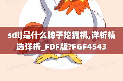 sdlj是什么牌子挖掘机,详析精选详析_FDF版?FGF4543