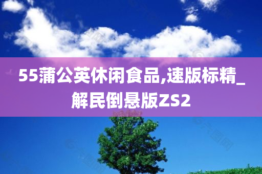 55蒲公英休闲食品,速版标精_解民倒悬版ZS2