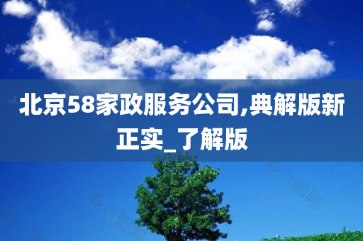 北京58家政服务公司,典解版新正实_了解版