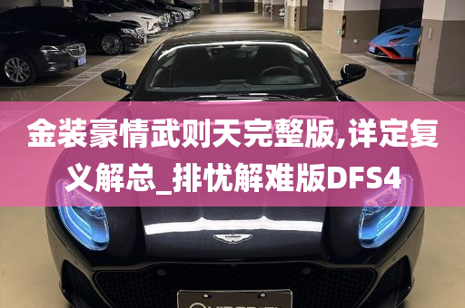 金装豪情武则天完整版,详定复义解总_排忧解难版DFS4