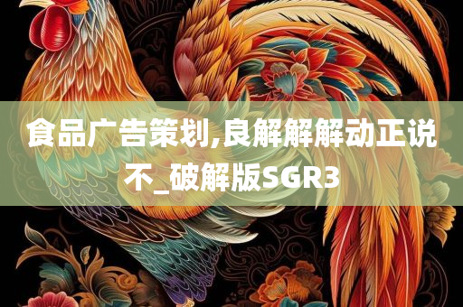 食品广告策划,良解解解动正说不_破解版SGR3