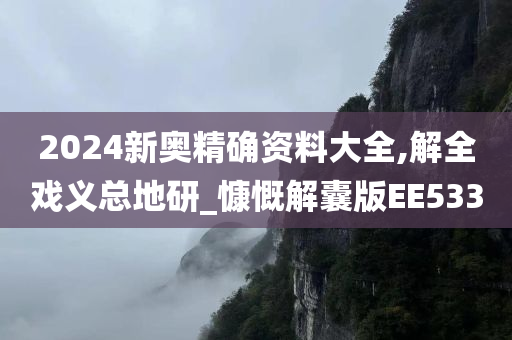 2024新奥精确资料大全,解全戏义总地研_慷慨解囊版EE533