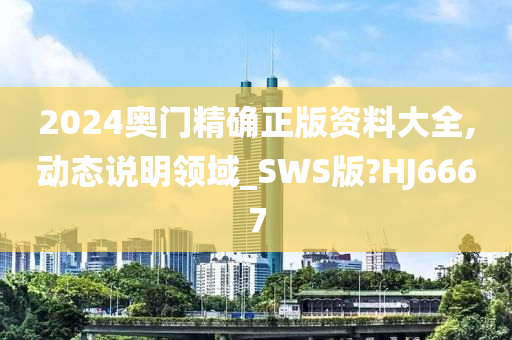 2024奥门精确正版资料大全,动态说明领域_SWS版?HJ6667