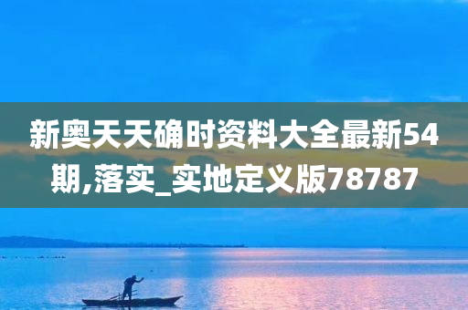 新奥天天确时资料大全最新54期,落实_实地定义版78787