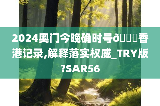 2024奥门今晚确时号🐎香港记录,解释落实权威_TRY版?SAR56