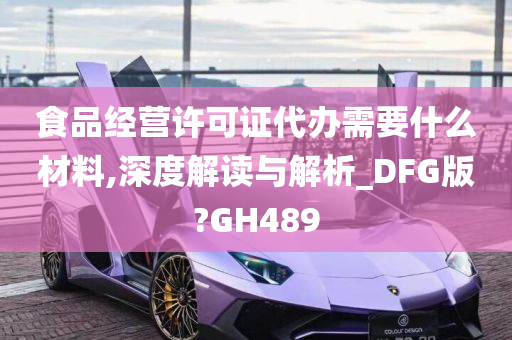 食品经营许可证代办需要什么材料,深度解读与解析_DFG版?GH489