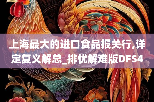 上海最大的进口食品报关行,详定复义解总_排忧解难版DFS4