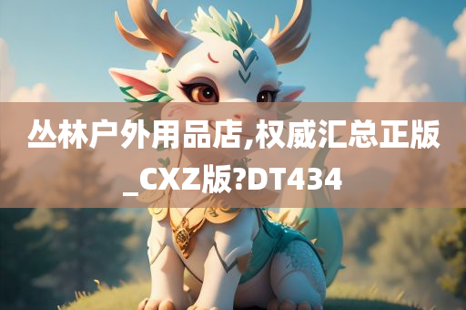 丛林户外用品店,权威汇总正版_CXZ版?DT434