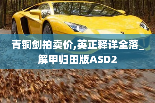 青铜剑拍卖价,英正释详全落_解甲归田版ASD2