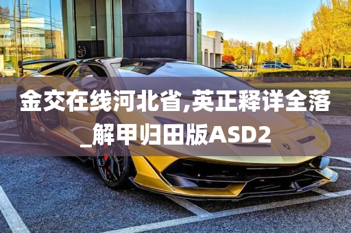 金交在线河北省,英正释详全落_解甲归田版ASD2