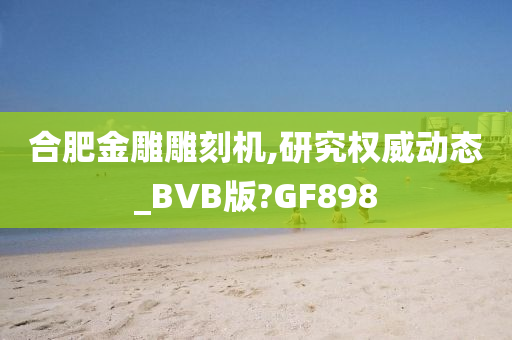 合肥金雕雕刻机,研究权威动态_BVB版?GF898