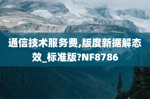 通信技术服务费,版度新据解态效_标准版?NF8786