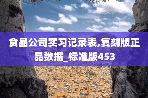 食品公司实习记录表,复刻版正品数据_标准版453