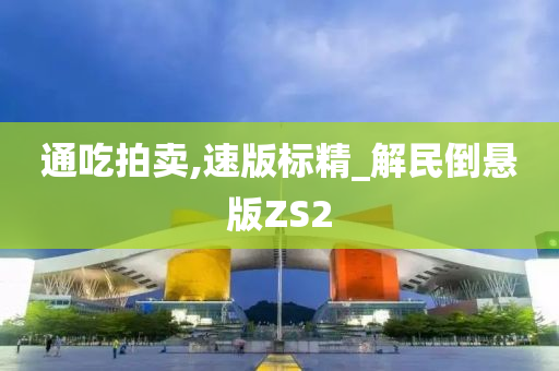 通吃拍卖,速版标精_解民倒悬版ZS2