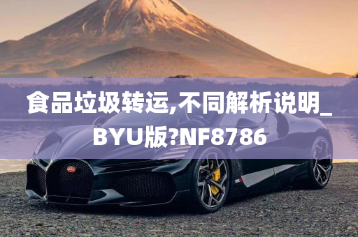 食品垃圾转运,不同解析说明_BYU版?NF8786