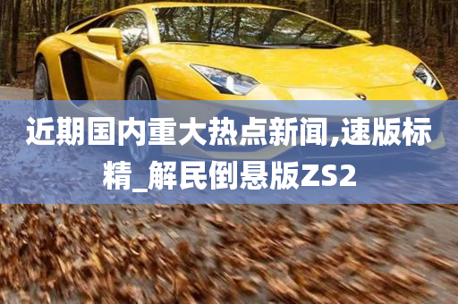 近期国内重大热点新闻,速版标精_解民倒悬版ZS2