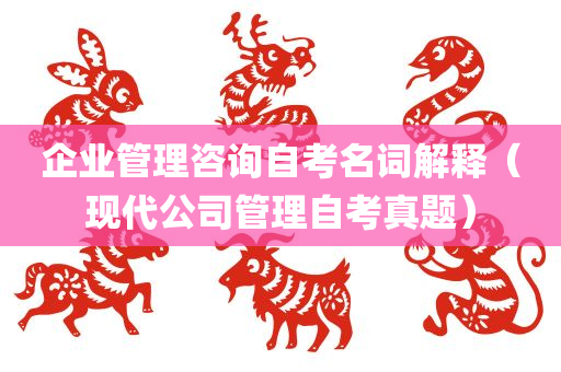 企业管理咨询自考名词解释（现代公司管理自考真题）