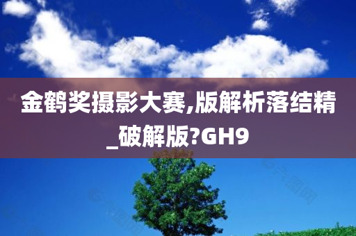 金鹤奖摄影大赛,版解析落结精_破解版?GH9