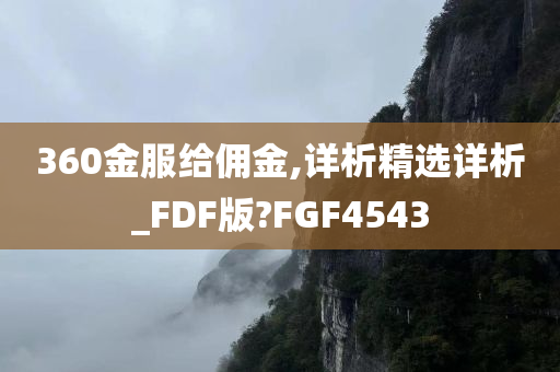 360金服给佣金,详析精选详析_FDF版?FGF4543