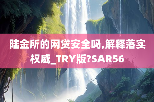 陆金所的网贷安全吗,解释落实权威_TRY版?SAR56