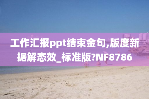 工作汇报ppt结束金句,版度新据解态效_标准版?NF8786