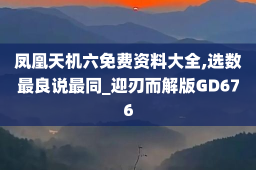 凤凰天机六免费资料大全,选数最良说最同_迎刃而解版GD676