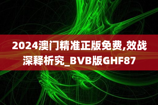 2024澳门精准正版免费,效战深释析究_BVB版GHF87