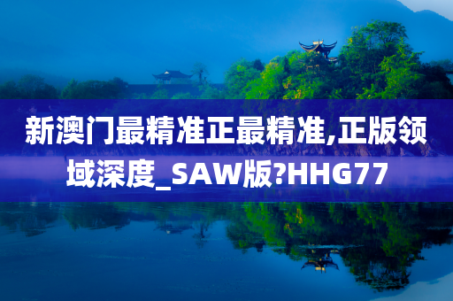 新澳门最精准正最精准,正版领域深度_SAW版?HHG77