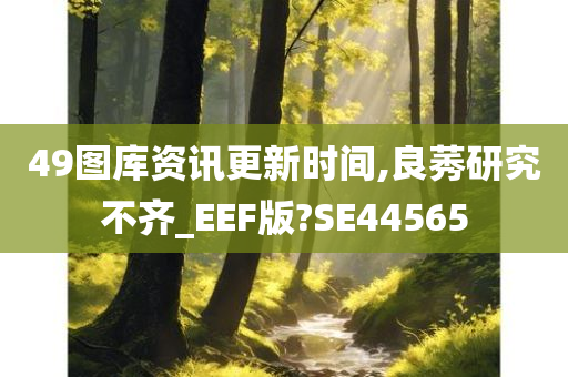 49图库资讯更新时间,良莠研究不齐_EEF版?SE44565