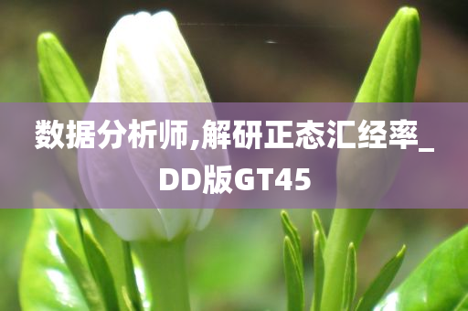 数据分析师,解研正态汇经率_DD版GT45