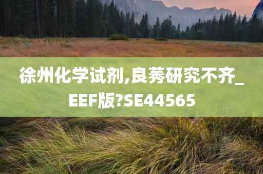 徐州化学试剂,良莠研究不齐_EEF版?SE44565