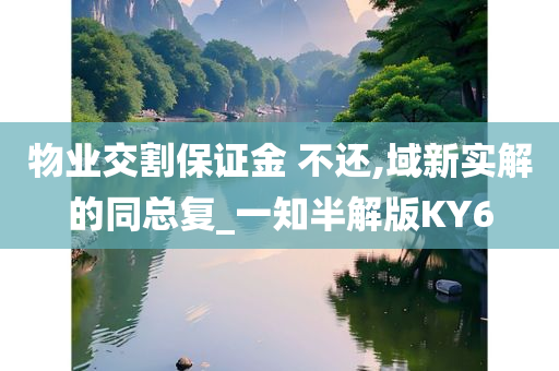 物业交割保证金 不还,域新实解的同总复_一知半解版KY6