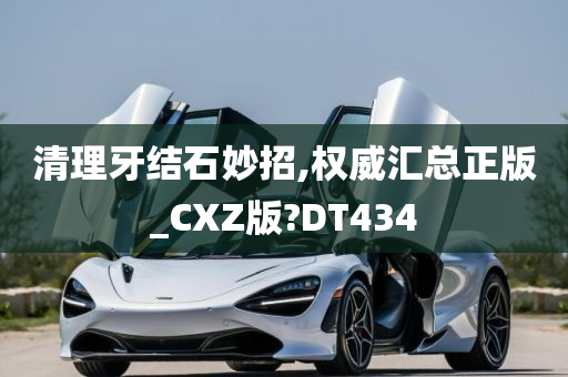 清理牙结石妙招,权威汇总正版_CXZ版?DT434